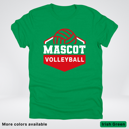 Custom Mascot - Red - Volleyball Design 65 - T-Shirt