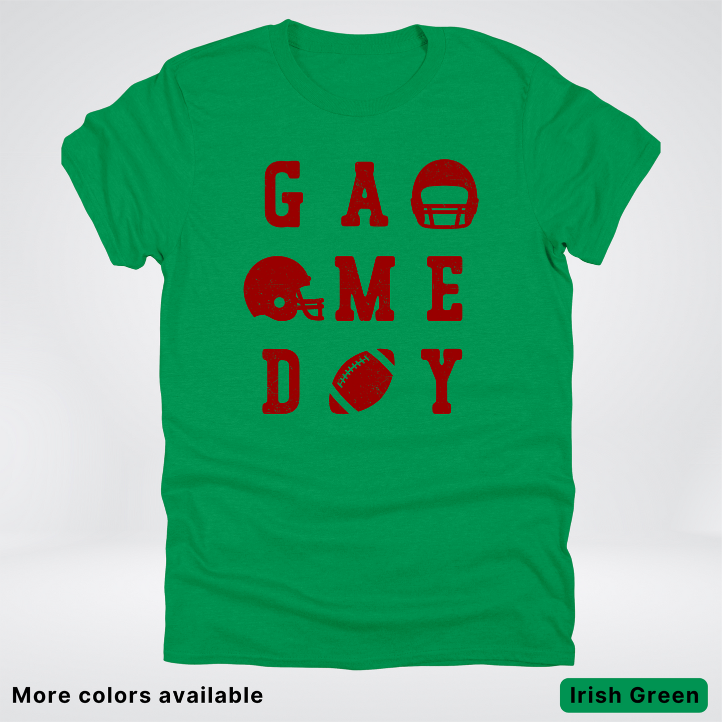 Game Day Football 3 x 3 – Maroon Design – T-Shirt