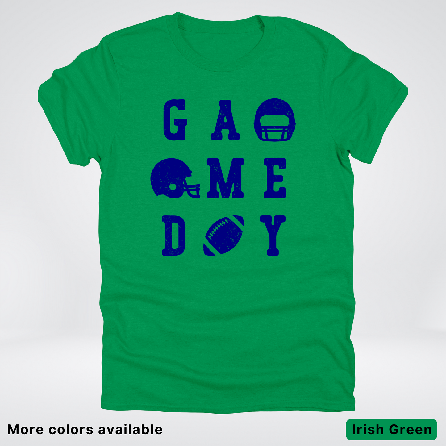 Game Day Football 3 x 3 - Navy Design - T-Shirt