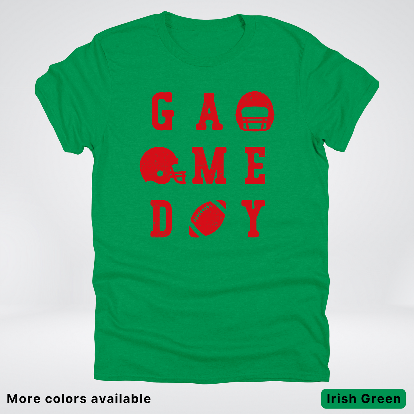 Game Day Football 3 x 3 - Red Design - T-Shirt