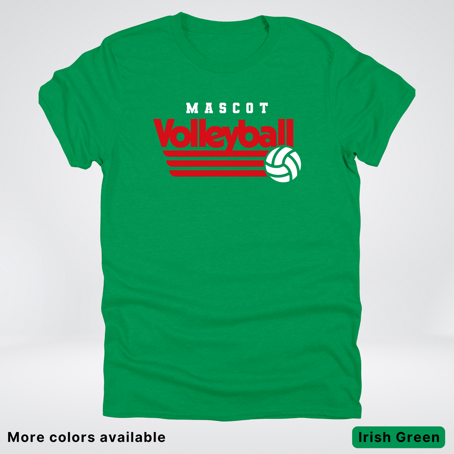 Custom Mascot - Red - Volleyball Design 53 - T-Shirt
