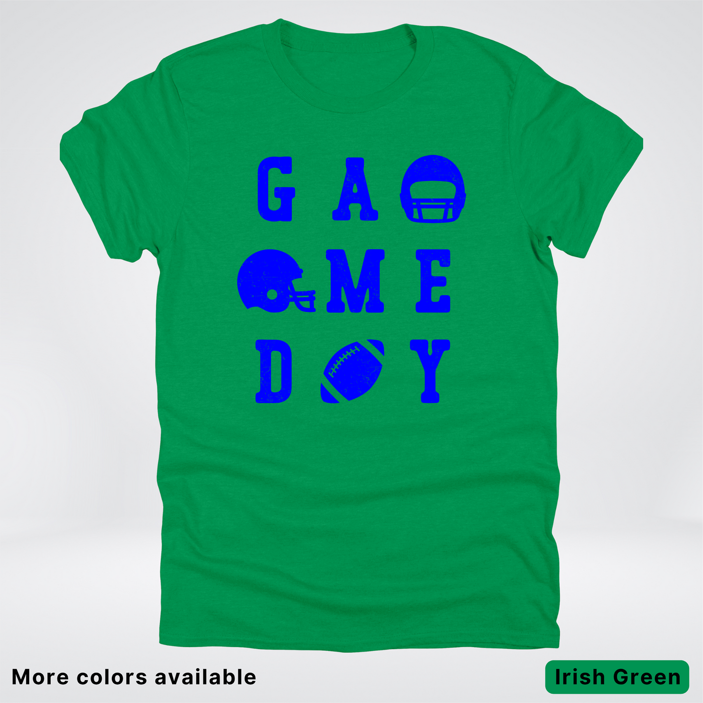Game Day Football 3 x 3 - Blue Design - T-Shirt