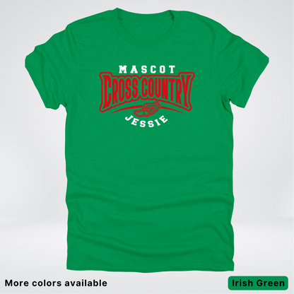 Custom Mascot & Name – Red Design – Cross Country 07 - T-Shirt
