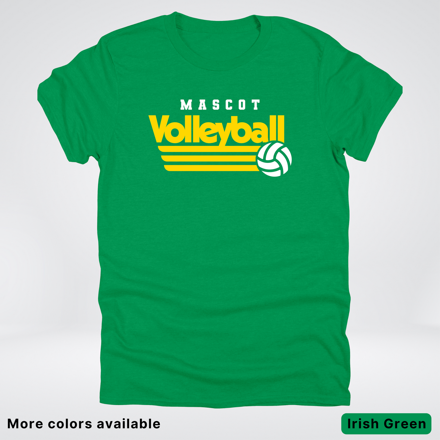 Custom Mascot - Gold - Volleyball Design 52 - T-Shirt