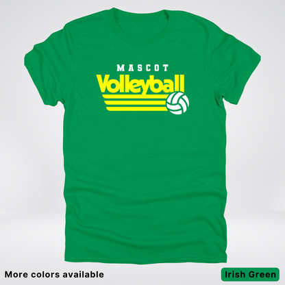 Custom Mascot - Yellow - Volleyball Design 54 - T-Shirt