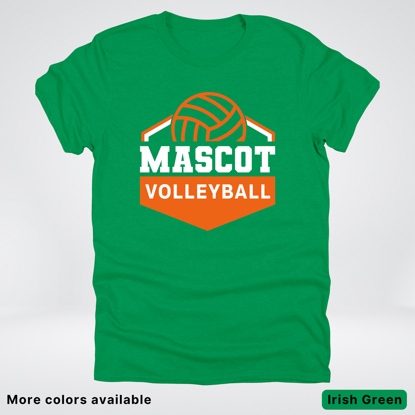 Custom Mascot - Orange - Volleyball Design 70 - T-Shirt