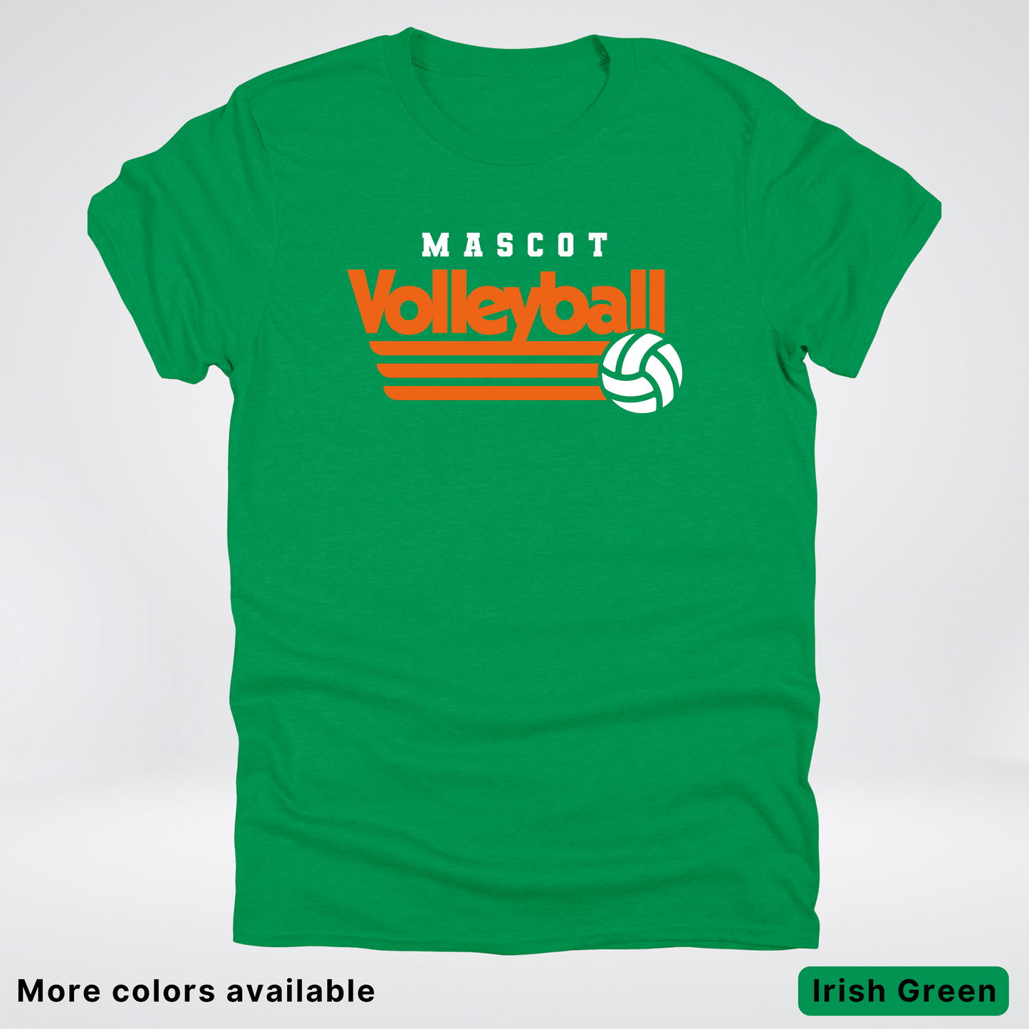 Custom Mascot - Orange - Volleyball Design 59 - T-Shirt