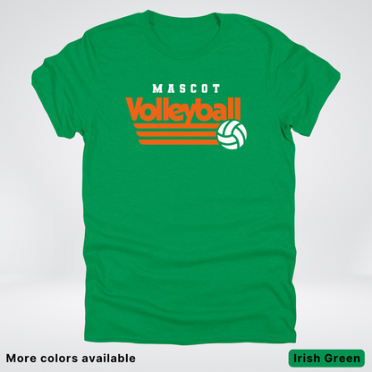 Custom Mascot - Orange - Volleyball Design 59 - T-Shirt