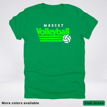 Custom Mascot - Green - Volleyball Design 55 - T-Shirt