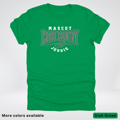Custom Mascot & Name – Gray Design – Cross Country 04 - T-Shirt