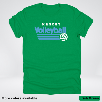 Custom Mascot – Light Blue - Volleyball Design 57 - T-Shirt