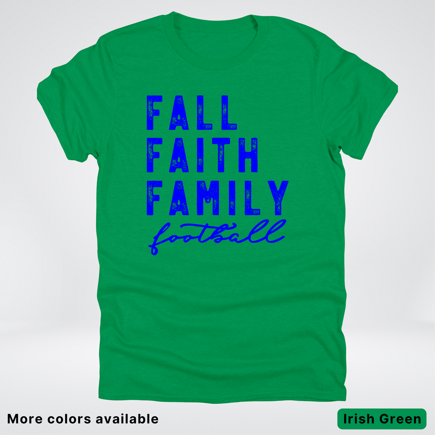 Fall Faith Family – Blue Design - Football - T-Shirt