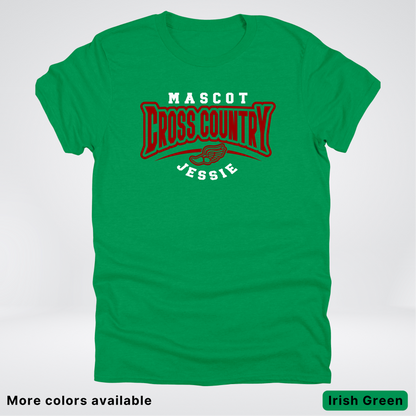 Custom Mascot & Name – Maroon Design– Cross Country 01 - T-Shirt