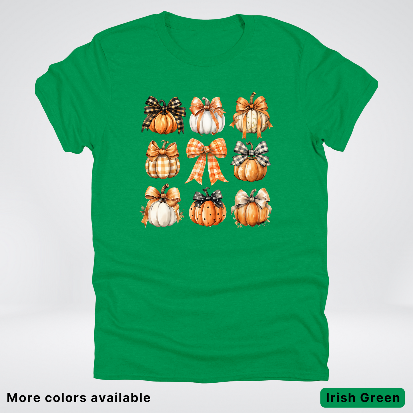 Flannel Bows & Pumpkin Coquette Fall Autumn - T-Shirt