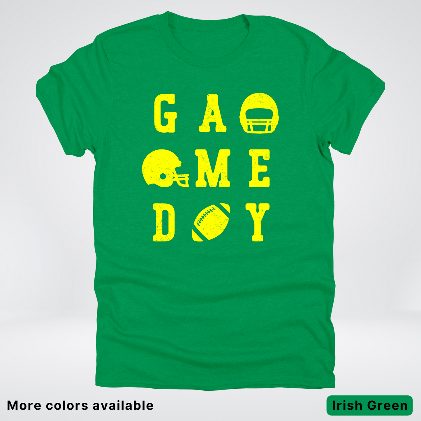 Game Day Football 3 x 3 - Yellow Design - T-Shirt