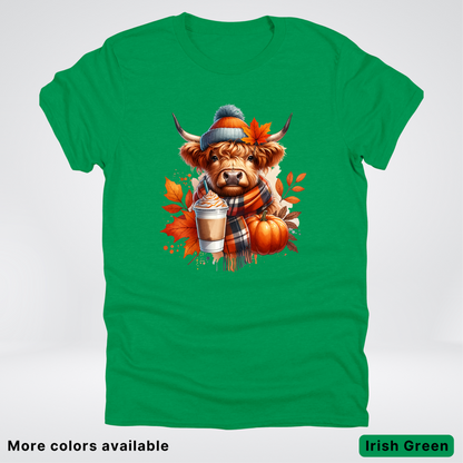 Fall Cow Cold Brew Coffee Pumpkin - T-Shirt