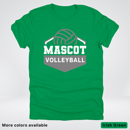 Custom Mascot - Gray - Volleyball Design 61 - T-Shirt