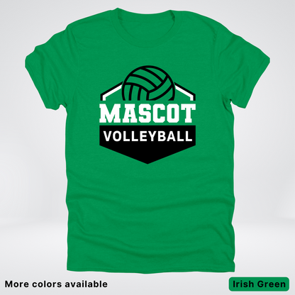 Custom Mascot - Black - Volleyball Design 62 - T-Shirt
