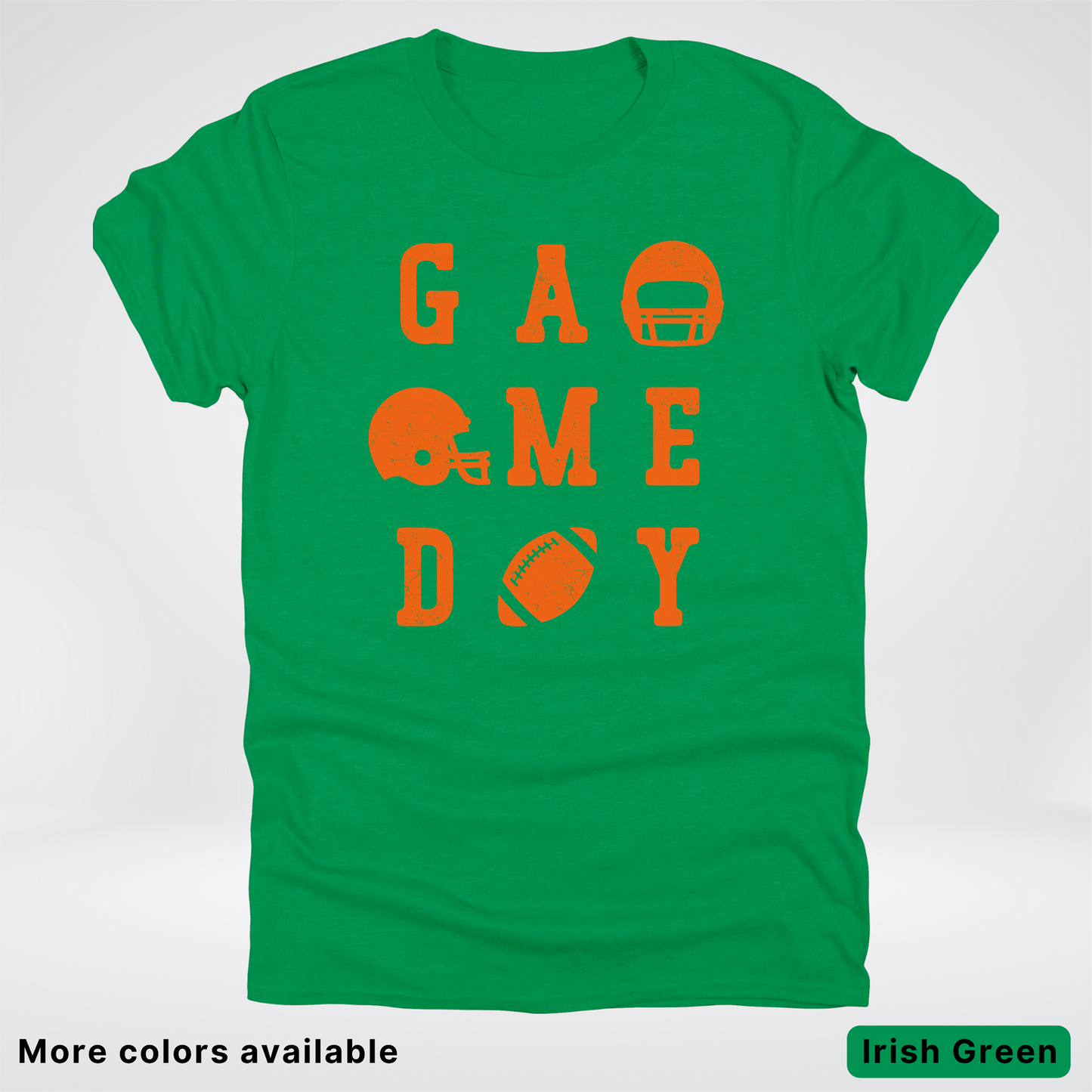 Game Day Football 3 x 3 – Orange Design  – T-Shirt