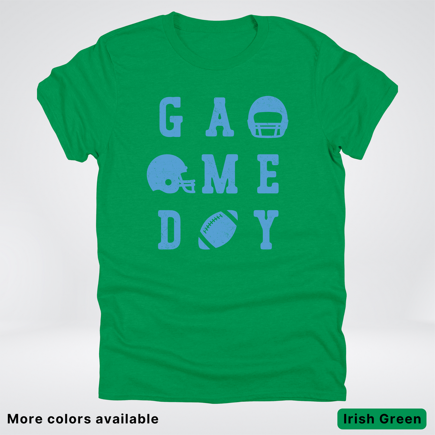 Game Day Football 3 x 3 – Light Blue Design – T-Shirt