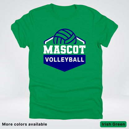 Custom Mascot - Navy - Volleyball Design 67 - T-Shirt