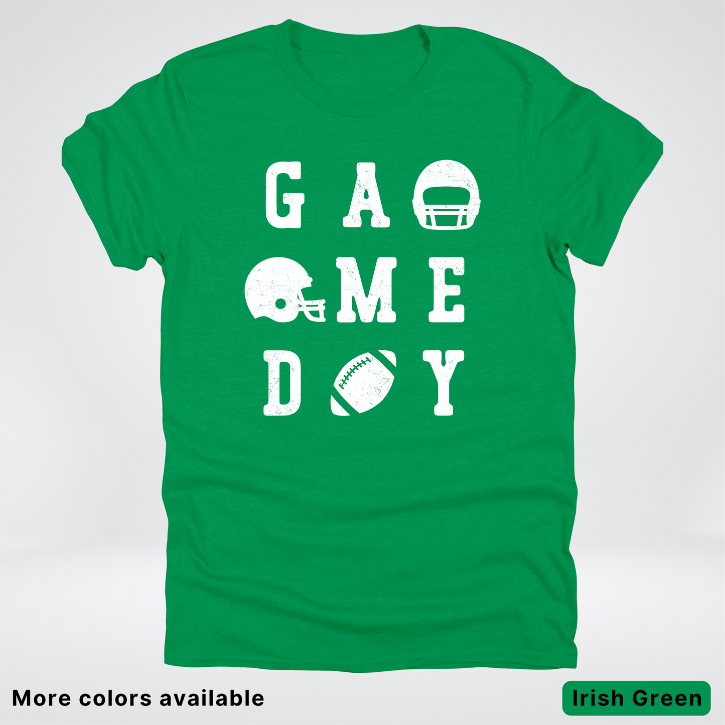 Game Day Football 3 x 3  – White Design  – T-Shirt