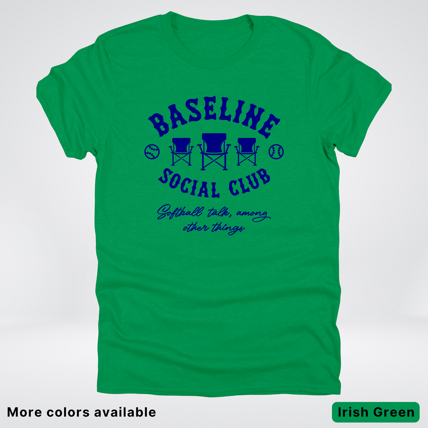 Baseline Social Club Softball – Navy Design - T-Shirt