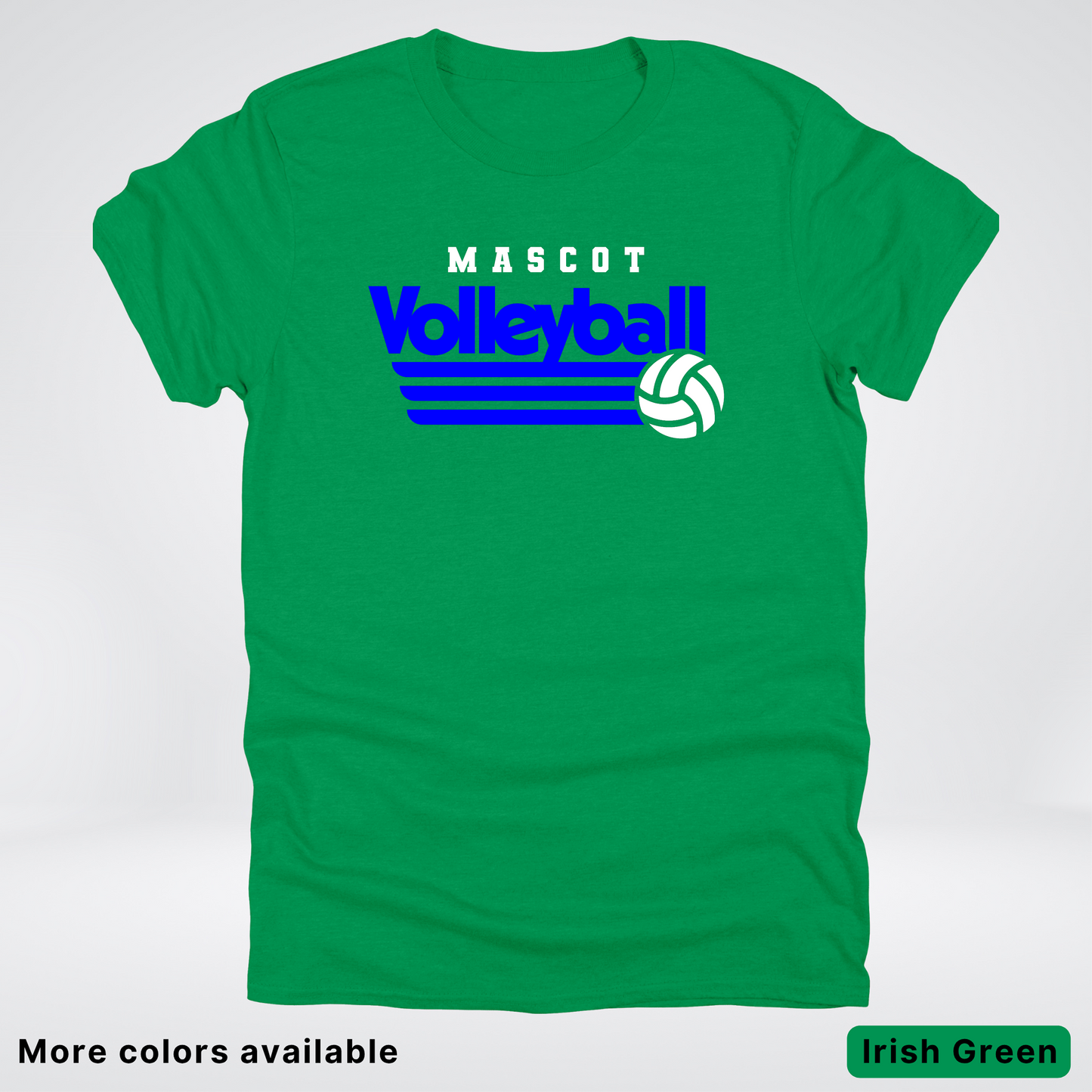 Custom Mascot - Blue - Volleyball Design 51 - T-Shirt