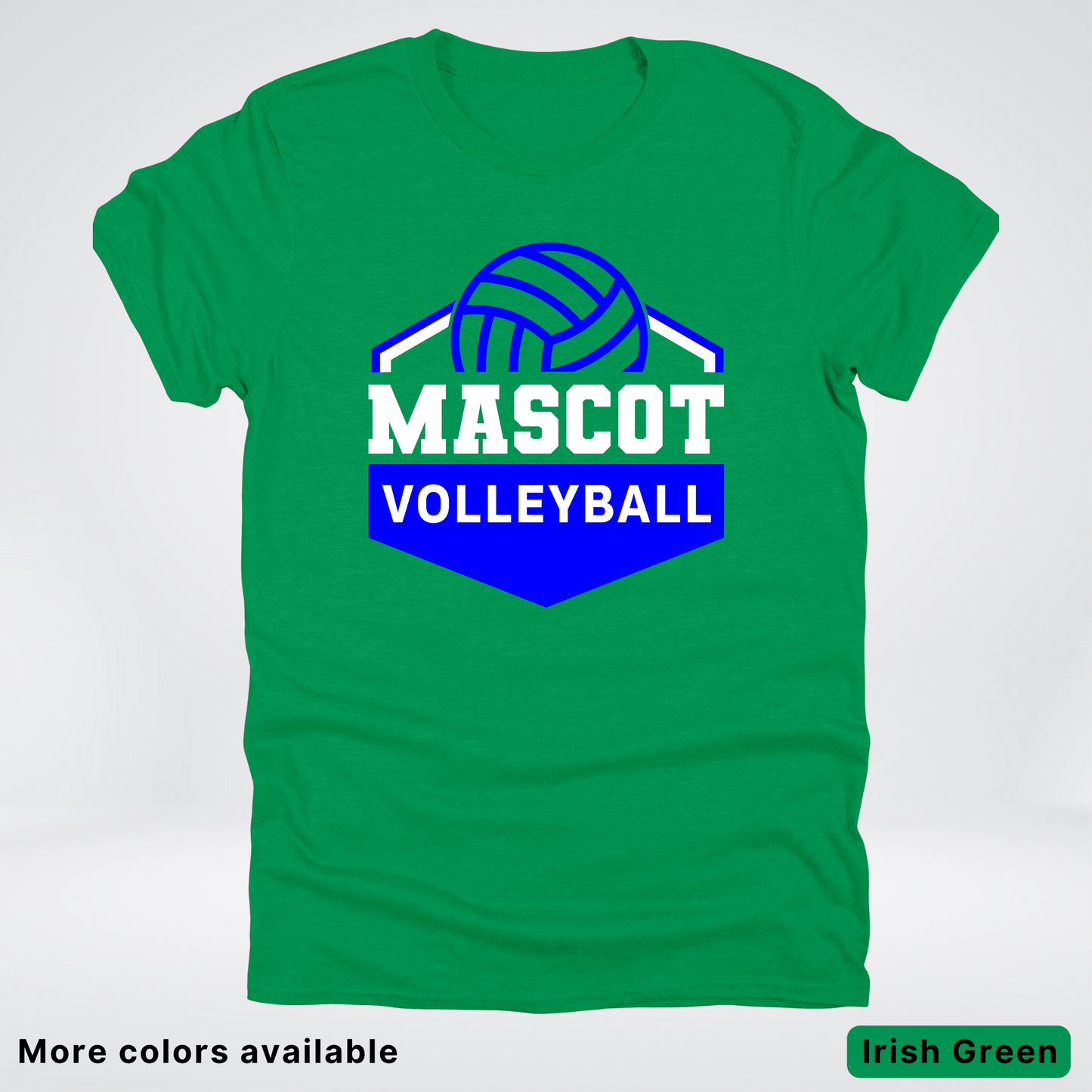 Custom Mascot - Blue - Volleyball Design 63 - T-Shirt
