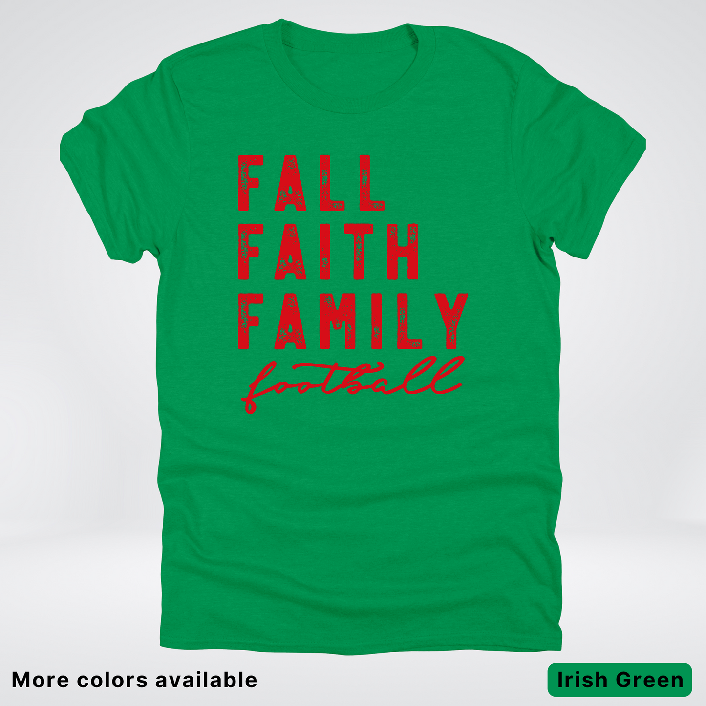 Fall Faith Family – Red Design - Football - T-Shirt