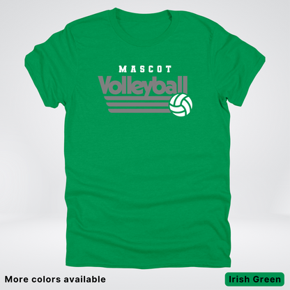 Custom Mascot - Gray - Volleyball Design 49 - T-Shirt