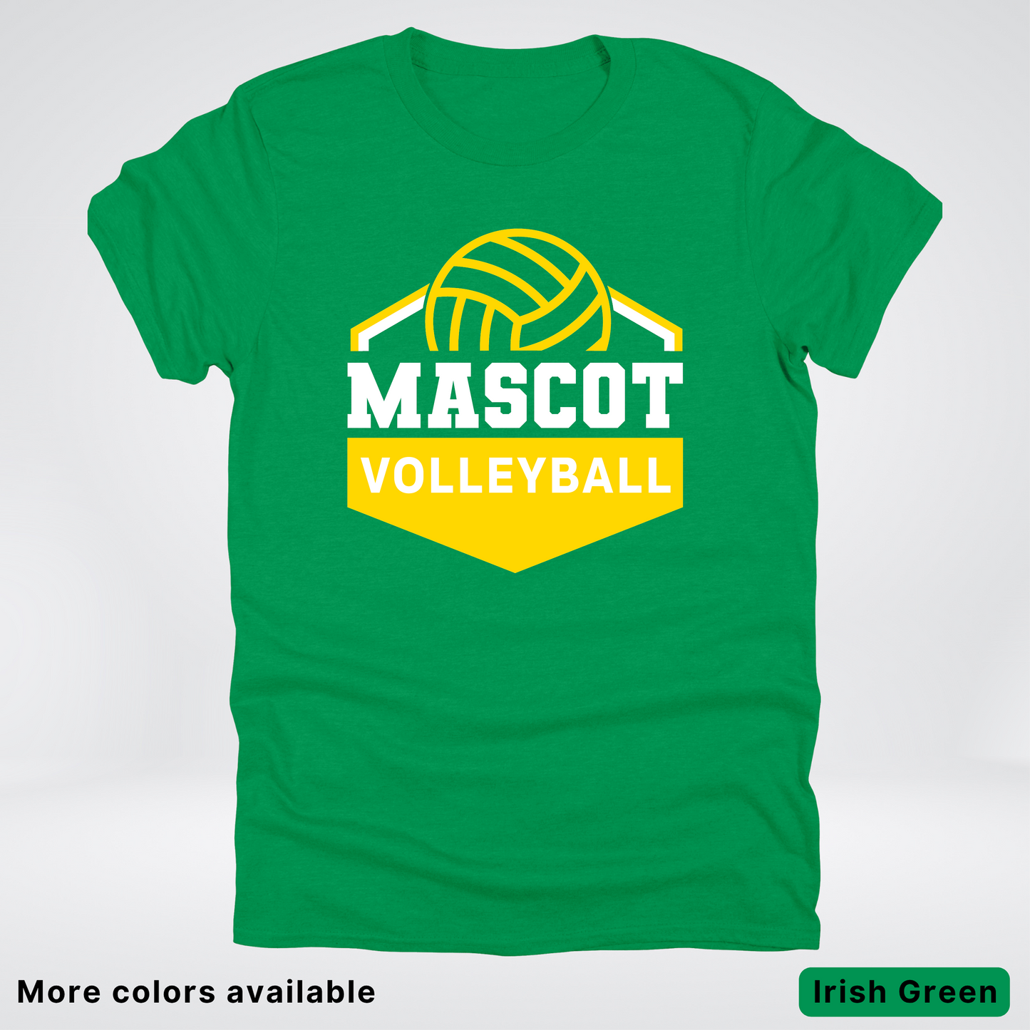 Custom Mascot - Gold - Volleyball Design 64 - T-Shirt