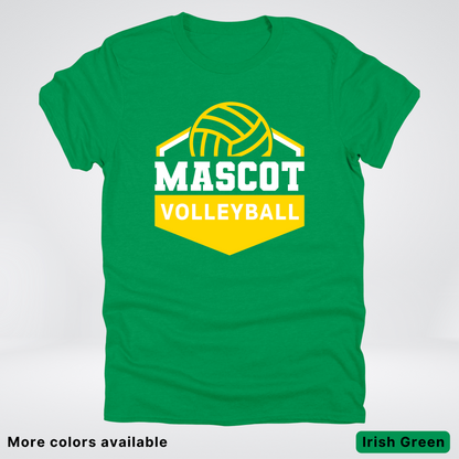 Custom Mascot - Gold - Volleyball Design 64 - T-Shirt