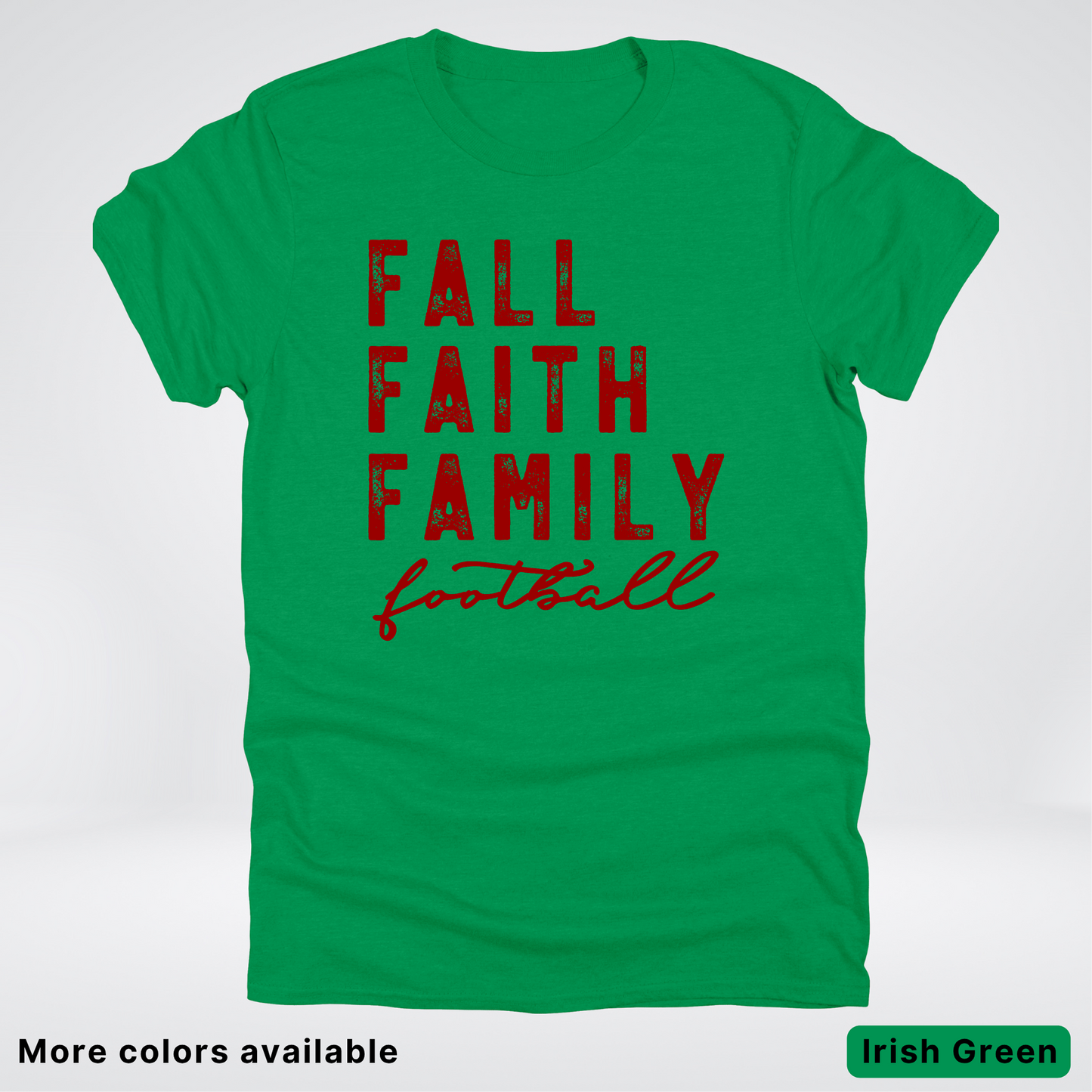 Fall Faith Family – Maroon Design - Football - T-Shirt