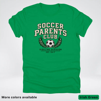 Soccer Parents Club Faux Embroidery Sideline T-Shirt