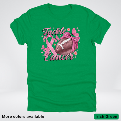 Tackle Cancer Coquette 02 Football T-Shirt