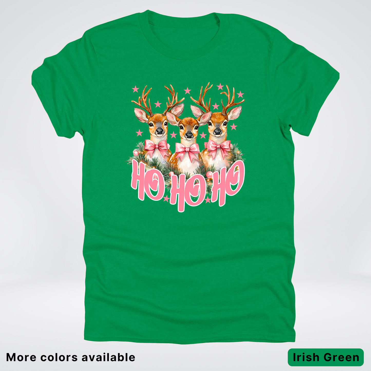 Ho Ho Ho Pink Deer Trio - T-Shirt