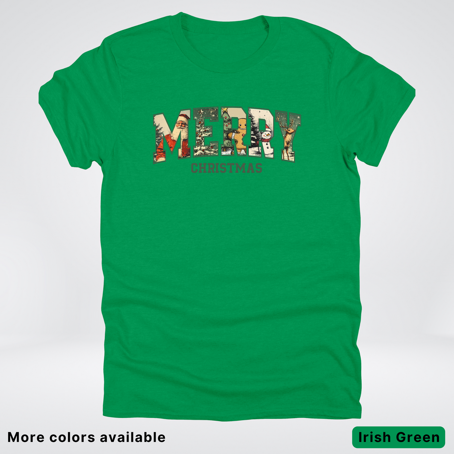 Vintage Merry Christmas Varsity - T-Shirt