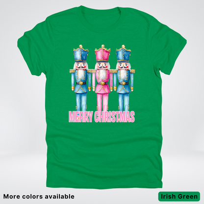 Merry Christmas Pastel Nutcrackers - T-Shirt