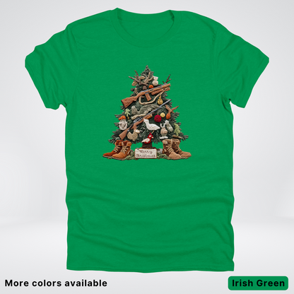 Rustic Holiday Tree & Boots (Hook Yard Faux) - T-Shirt