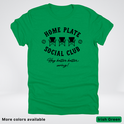 Home Plate Social Club – Black Design - T-Shirt
