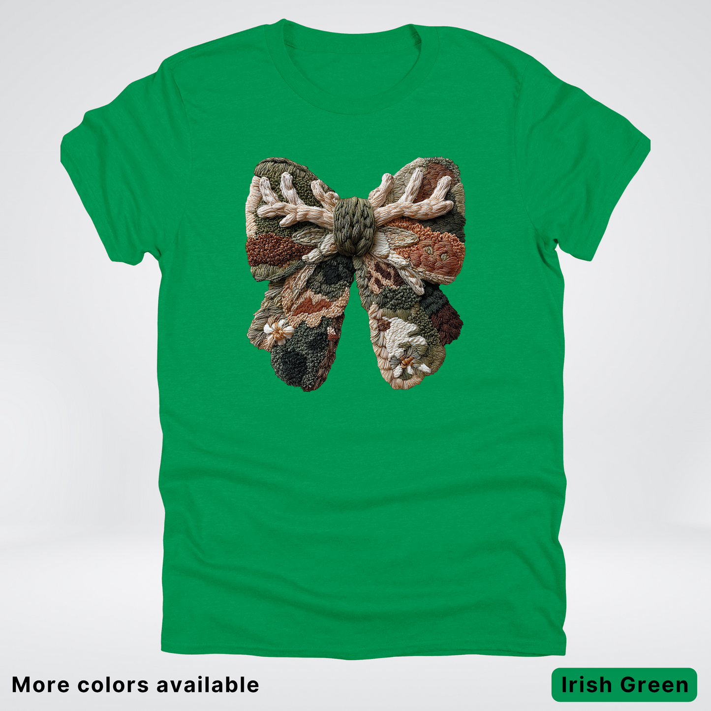 Woodland Winter Bow Hook Yard Faux - T-Shirt