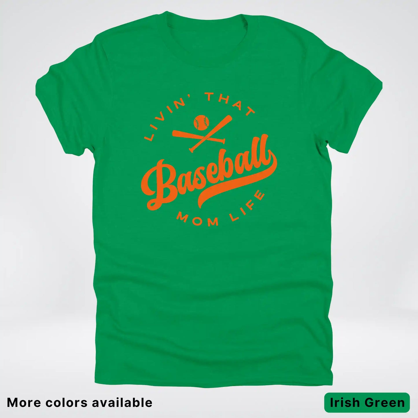 Livin' That Baseball Mom Life – Orange Design - T-Shirt