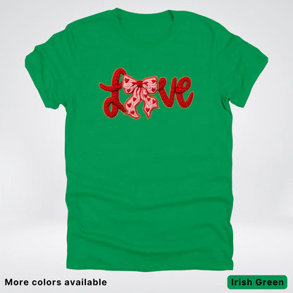 Love Bow Hook Yard Faux - T-Shirt