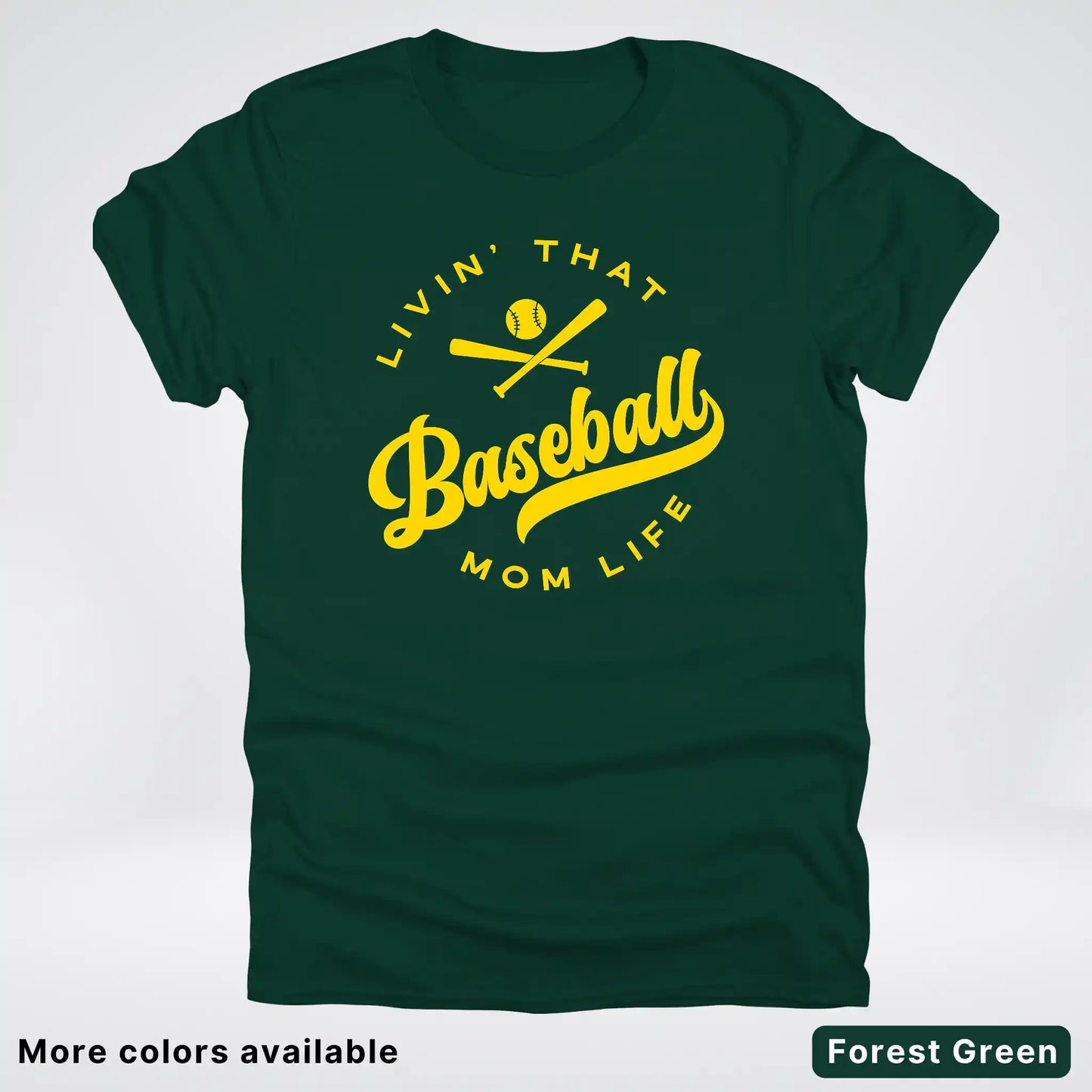 Livin' That Baseball Mom Life - Gold Design - T-Shirt