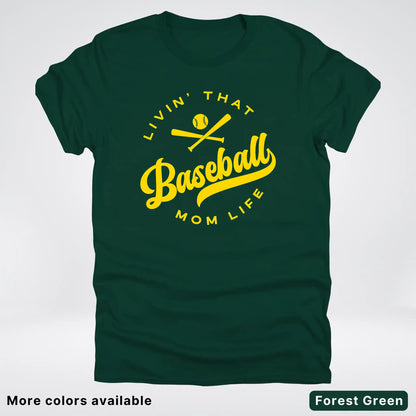 Livin' That Baseball Mom Life - Gold Design - T-Shirt