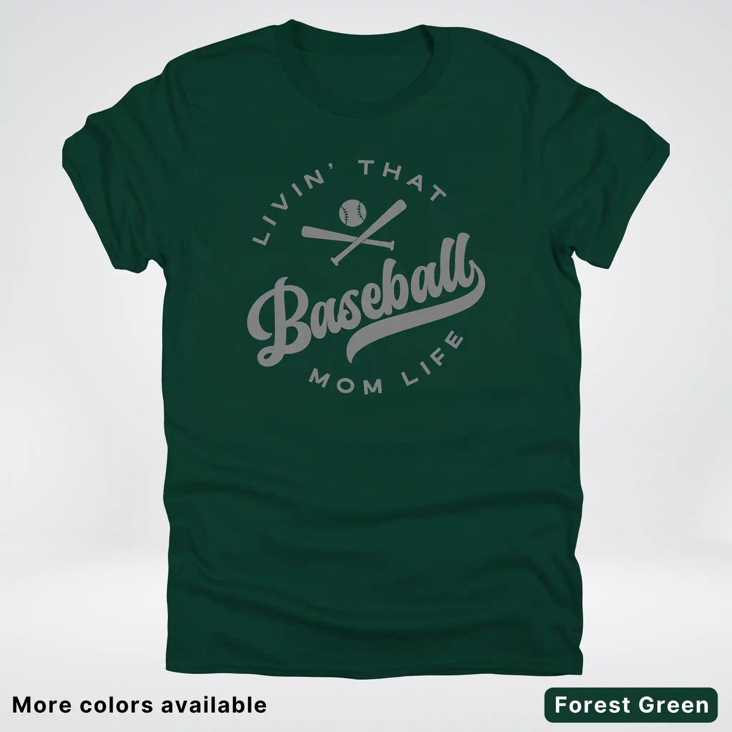 Livin' That Baseball Mom Life - Gray Design - T-Shirt