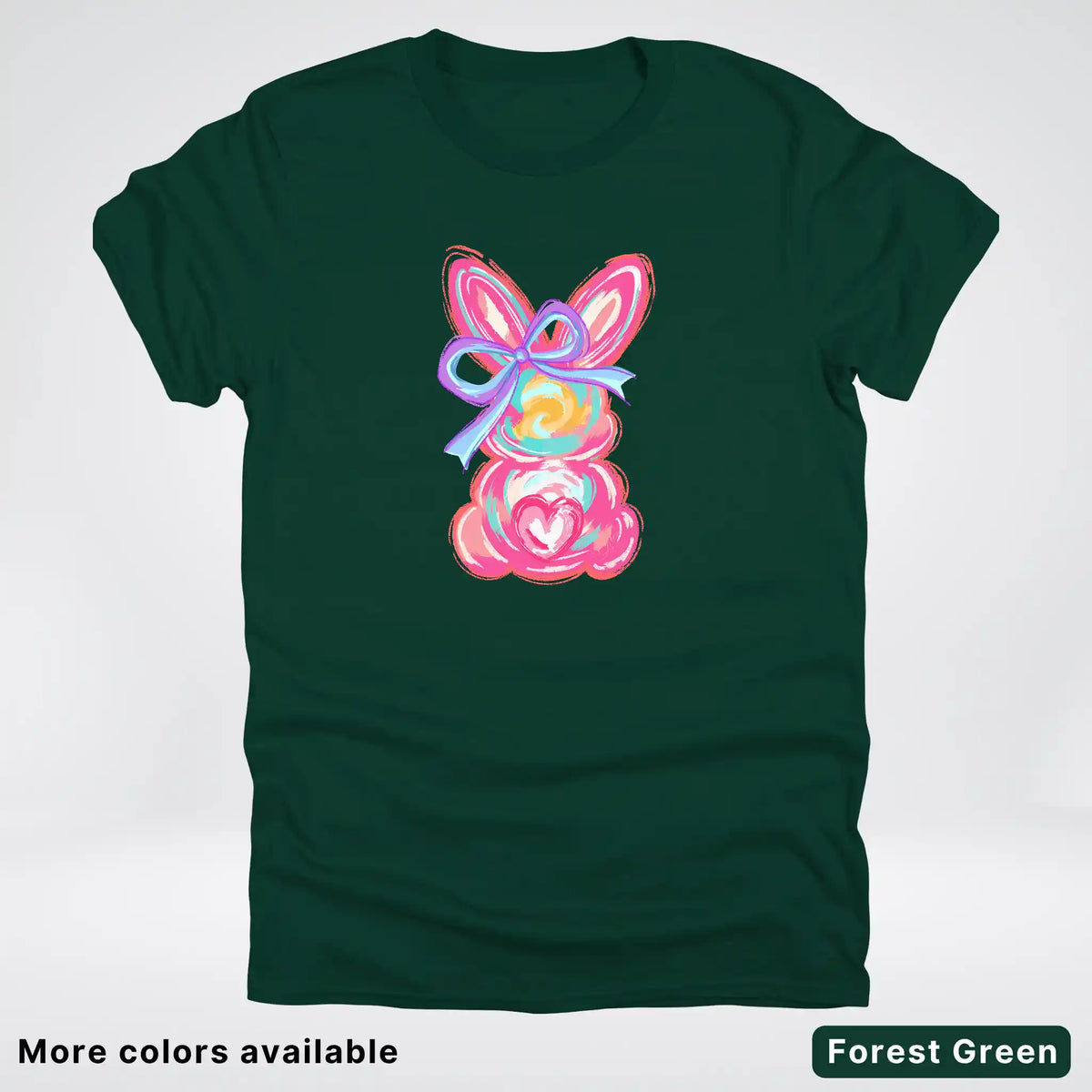 Coquette Easter Bunny – Pastel Bow Bunny Spring Graphic - T-Shirt