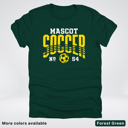 Custom Mascot & Number – Gold Design 04 - Soccer T-Shirt