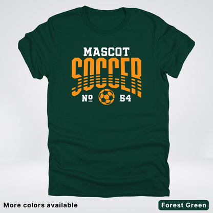 Custom Mascot & Number – Orange Design 07 - Soccer T-Shirt